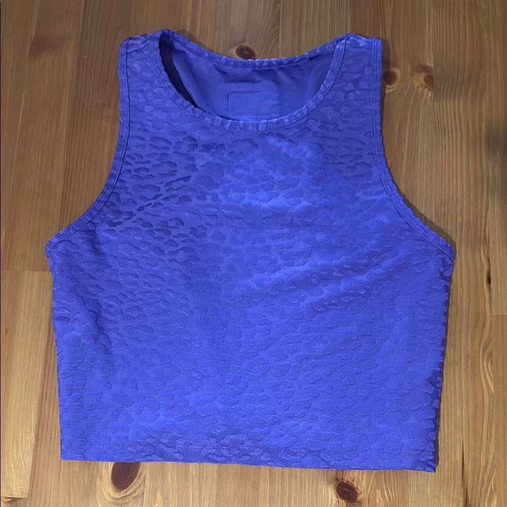 Zumba Purple Leopard Crop Top
